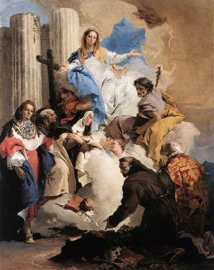 Giovanni Battista Tiepolo The Virgin with Six Saints oil painting picture